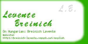 levente breinich business card